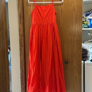 ON·34TH Red Spaghetti Strap Maxi Dress